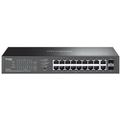 TP-Link ES220GP, Omada 20-Port Gigabit Easy Managed Switch, 2x GLAN, 16x GLAN PoE+, 2x SFP, 150W PoE budget, 1U