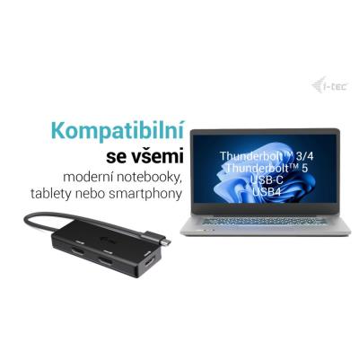 i-tec USB-C Triple 4K HDMI video adaptér, Power Delivery 100W