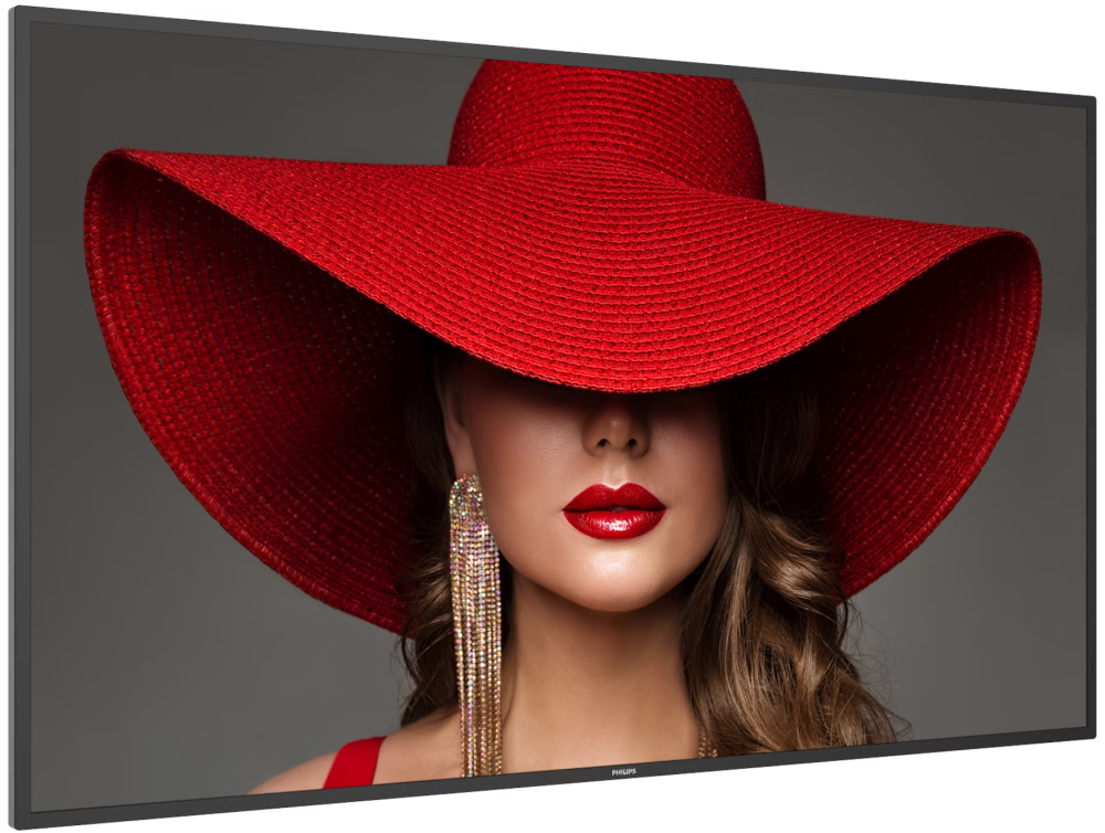 Philips IPS panel – 55" D-LED displej, UHD rozlišení, VA panel, jas 500 cd/m2, provoz 24/7, Android 11