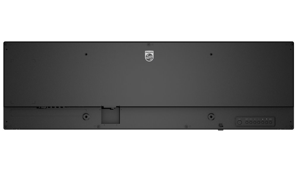 Philips IPS panel – 37" D-LED displej, rozlišení 1920×540, jas 700 cd/m2, AN, provoz 24/7
