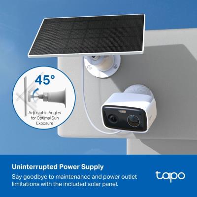 TP-Link Tapo C400 KIT Solární WiFi Kamera, venkovní, 2MPx, 1920 x 1080, audio, IR 10m, MicroSD, IP65