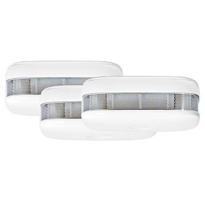 NEDIS Wi-Fi chytrý detektor kouře/ napájení z baterie/ hlasitost 85 dB/ výdrž snímače 10 let/ Android/ iOS/ 3ks/ bílý