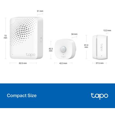TP-Link Tapo T30 KIT, 1×Tapo T100, 2×Tapo T110, 1×Tapo H100, pohybový senzor, dveřní senzor, hub se zvonkem