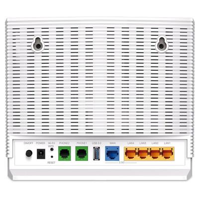 TP-Link EX820v - AX6000 Dualband router s WiFi 6, 1x 2,5GWAN, 1x 2,5GLAN, 3x GLAN, 2x RJ11(FXS), 1x USB 3.0, EasyMesh
