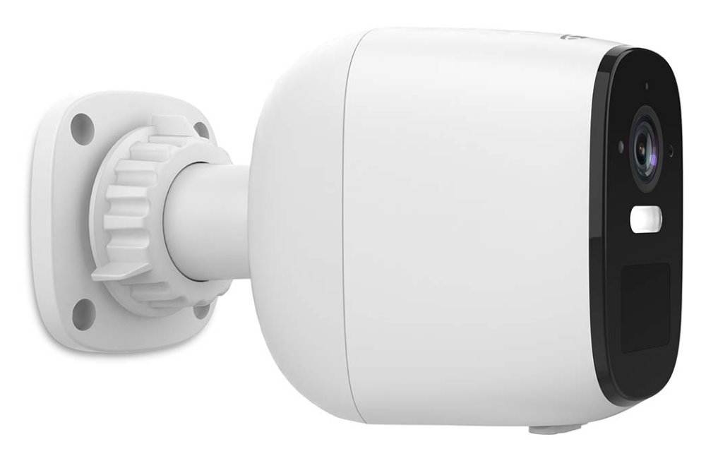 NEDIS IP kamera/ venkovní/ IP66/ Wi-Fi/ 4Mpix/ 1440p/ dobíjecí/ reflektor/ detekce pohybu/ noční vidění 8m/ bílá