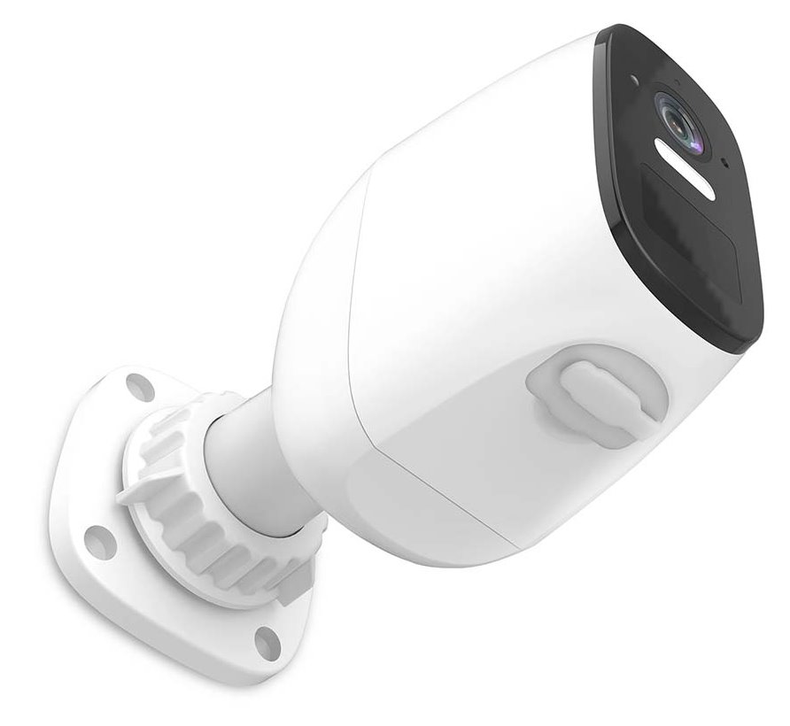 NEDIS IP kamera/ venkovní/ IP66/ Wi-Fi/ 4Mpix/ 1440p/ dobíjecí/ reflektor/ detekce pohybu/ noční vidění 8m/ bílá