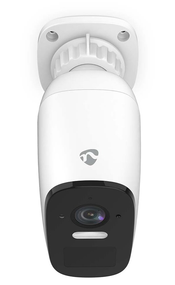 NEDIS IP kamera/ venkovní/ IP66/ Wi-Fi/ 4Mpix/ 1440p/ dobíjecí/ reflektor/ detekce pohybu/ noční vidění 8m/ bílá