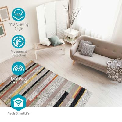 NEDIS IP kamera/ vnitřní/ Wi-Fi/ 3Mpix/ 1296p/ Onvif/ detekce pohybu/ noční vidění 10m/ bílá