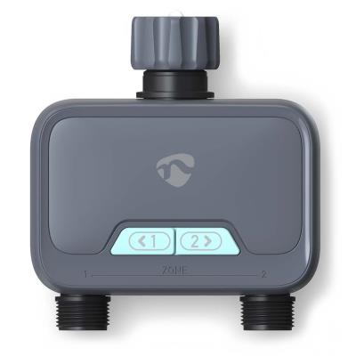 NEDIS chytrý zavlažovací systém/ regulátor průtoku vody/ Bluetooth/ rozsah 3 - 50 °C/ IP54/ Android/ iOS/ šedý
