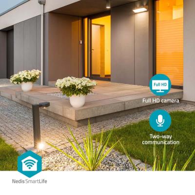 NEDIS IP kamera/ venkovní/ IP65/ Wi-Fi/ 3Mpix/ 1296p/ reflektor/ Onvif/ detekce pohybu/ noční vidění 10m/ bílá