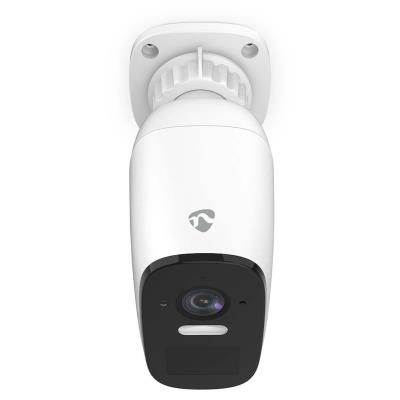 NEDIS IP kamera/ venkovní/ IP66/ Wi-Fi/ 4Mpix/ 1440p/ dobíjecí/ reflektor/ detekce pohybu/ noční vidění 8m/ bílá