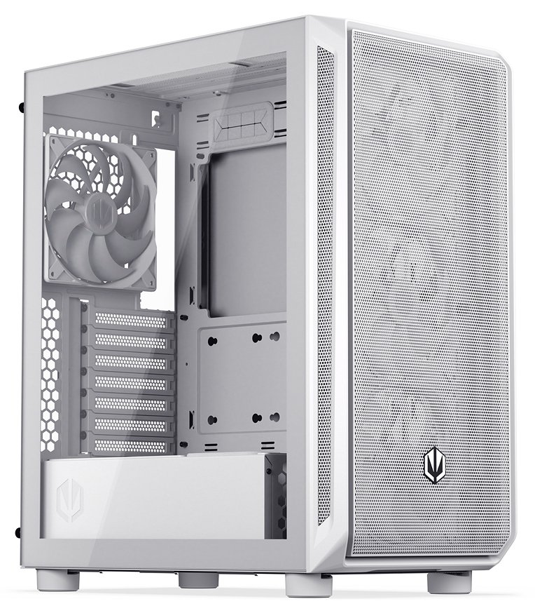 Endorfy skříň Arx 500 White ARGB / ATX / 4x140 ARGB fan (až 7 fans) / 2xUSB-A / USB-C / tvrz. sklo  / mesh panel /  bílá