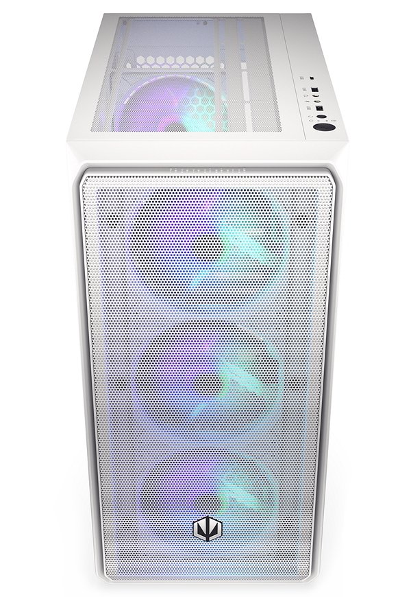 Endorfy skříň Arx 500 White ARGB / ATX / 4x140 ARGB fan (až 7 fans) / 2xUSB-A / USB-C / tvrz. sklo  / mesh panel /  bílá