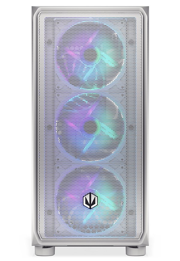 Endorfy skříň Arx 500 White ARGB / ATX / 4x140 ARGB fan (až 7 fans) / 2xUSB-A / USB-C / tvrz. sklo  / mesh panel /  bílá