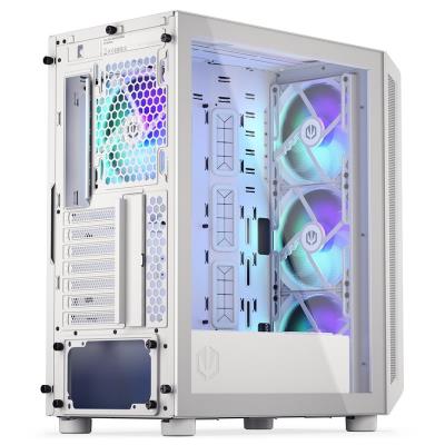 Endorfy skříň Arx 500 White ARGB / ATX / 4x140 ARGB fan (až 7 fans) / 2xUSB-A / USB-C / tvrz. sklo  / mesh panel /  bílá