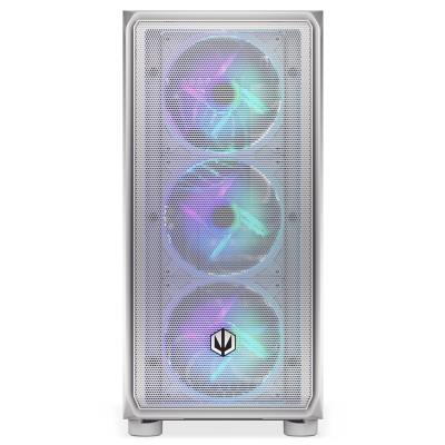 Endorfy skříň Arx 500 White ARGB / ATX / 4x140 ARGB fan (až 7 fans) / 2xUSB-A / USB-C / tvrz. sklo  / mesh panel /  bílá