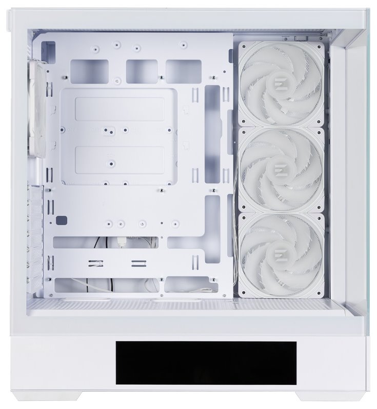 Zalman skříň P40 DS / ATX / 4x120mm ARGB fan / 2xUSB 3.0 / USB-C / displej / panoramatická / bílá