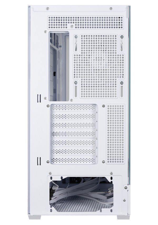 Zalman skříň P40 DS / ATX / 4x120mm ARGB fan / 2xUSB 3.0 / USB-C / displej / panoramatická / bílá