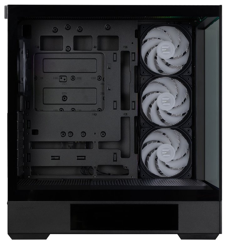 Zalman skříň P40 DS / ATX / 4x120mm ARGB fan / 2xUSB 3.0 / USB-C / displej / panoramatická / černá