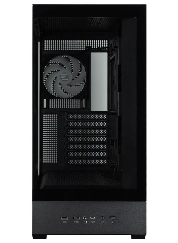 Zalman skříň P40 DS / ATX / 4x120mm ARGB fan / 2xUSB 3.0 / USB-C / displej / panoramatická / černá