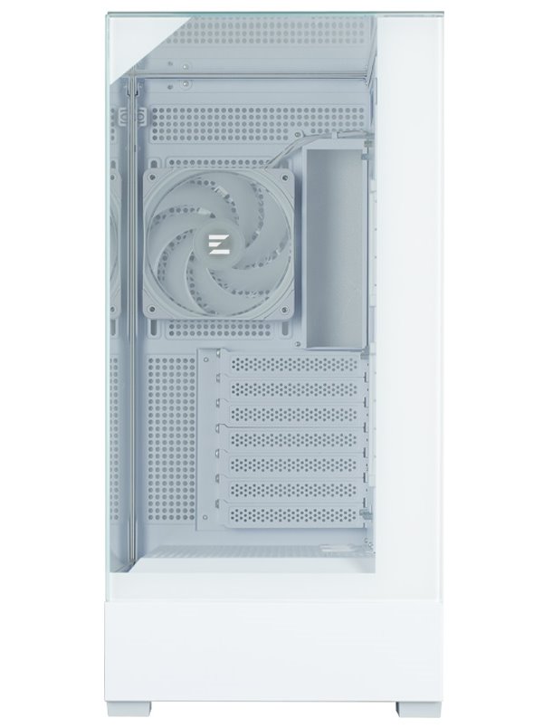 Zalman skříň P40 Prism Plus / midT / 4x120mm ARGB fan / 2xUSB 3.0 / USB-C / panoramatická / bílá