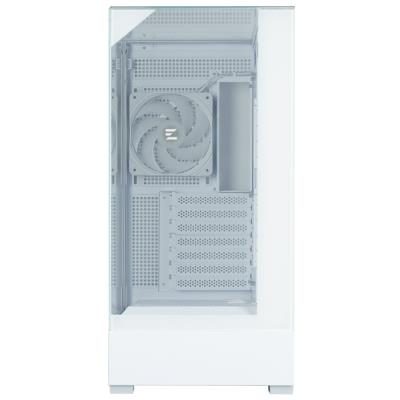 Zalman skříň P40 Prism Plus / midT / 4x120mm ARGB fan / 2xUSB 3.0 / USB-C / panoramatická / bílá