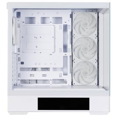 Zalman skříň P40 DS / ATX / 4x120mm ARGB fan / 2xUSB 3.0 / USB-C / displej / panoramatická / bílá