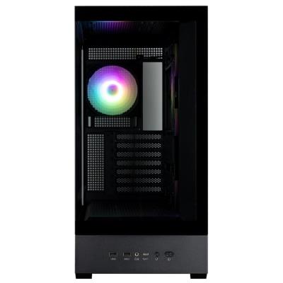 Zalman skříň P40 DS / ATX / 4x120mm ARGB fan / 2xUSB 3.0 / USB-C / displej / panoramatická / černá