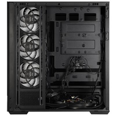 Zalman skříň P40 DS / ATX / 4x120mm ARGB fan / 2xUSB 3.0 / USB-C / displej / panoramatická / černá