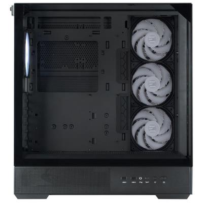 Zalman skříň P40 Prism Plus / midT / 4x120mm ARGB fan / 2xUSB 3.0 / USB-C / panoramatická / černá