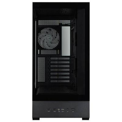 Zalman skříň P40 DS / ATX / 4x120mm ARGB fan / 2xUSB 3.0 / USB-C / displej / panoramatická / černá