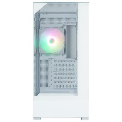 Zalman skříň P40 Prism Plus / midT / 4x120mm ARGB fan / 2xUSB 3.0 / USB-C / panoramatická / bílá
