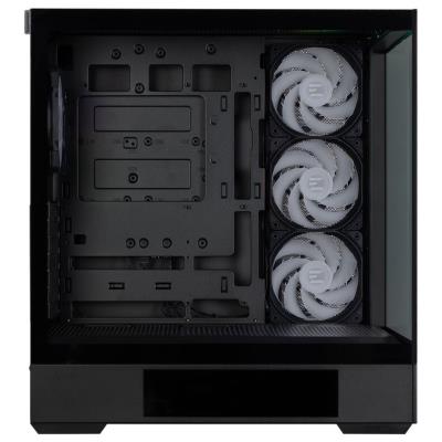 Zalman skříň P40 DS / ATX / 4x120mm ARGB fan / 2xUSB 3.0 / USB-C / displej / panoramatická / černá