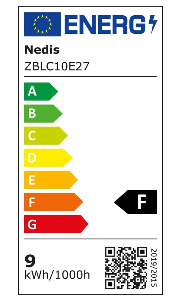 NEDIS chytrá LED žárovka/ Zigbee 3.0/ E27/ A60/ 9W/ 230V/ 470lm/ teplá až studená bíla/ 2700 - 6500K/ RGB/ stmívatelná