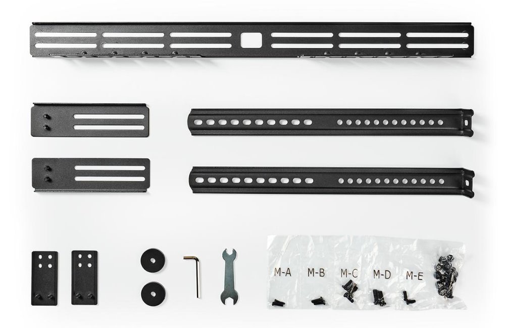 NEDIS univerzální držák pro repro / na soundbar/ nosnost 10 kg/ nastavení hloubky/ černý