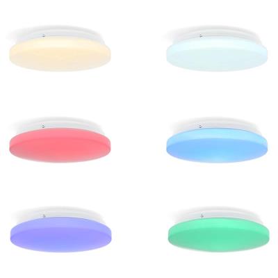 NEDIS Wi-Fi chytré stropní LED světlo/ kulaté/ RGB / teplé až studené bílé/ průměr 260 mm/ 1820 lm/ 2700 - 6500 K/ IP44