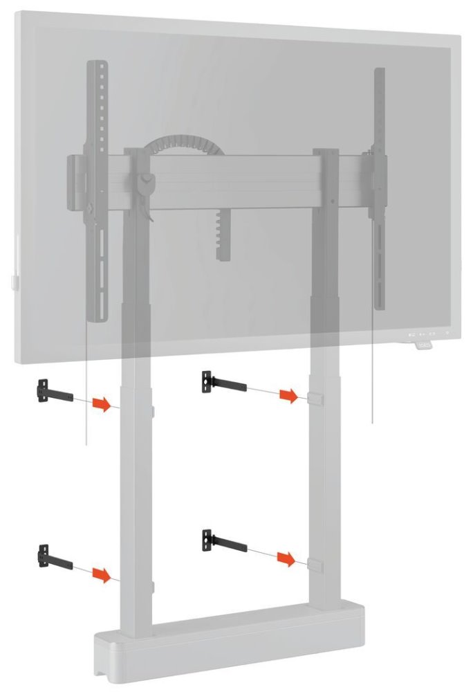 Vogels delší stěnový úchyt 7-13 cm pro RISE 200x, 4 ks, černá