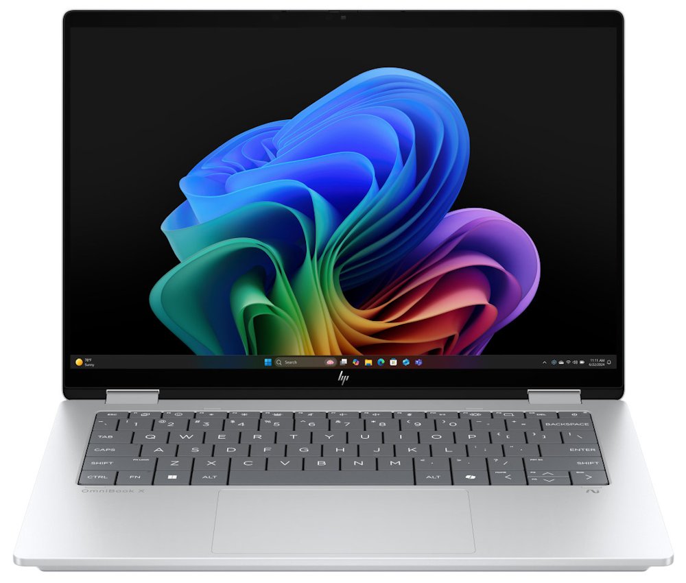 HP OmniBook X Flip AI 14-fm0001nc/ Ultra 5-226V/ 16GB DDR5/ 1TB SSD/ Intel Arc/ 14"WUXGA,OLED,touch/ W11H/ stříbrný