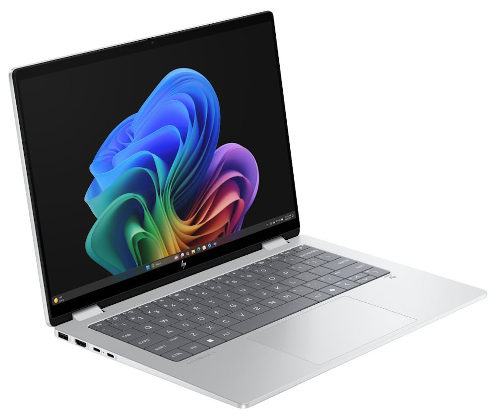 HP OmniBook X Flip AI 14-fm0001nc/ Ultra 5-226V/ 16GB DDR5/ 1TB SSD/ Intel Arc/ 14"WUXGA,OLED,touch/ W11H/ stříbrný