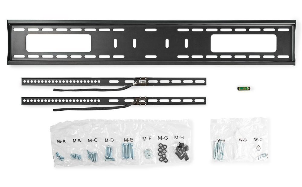 NEDIS nástěnný TV držák/ 60 - 100"/ nosnost 75 kg/ vzdálenost od stěny 30,5 mm/ fixní/ ocel/ černý