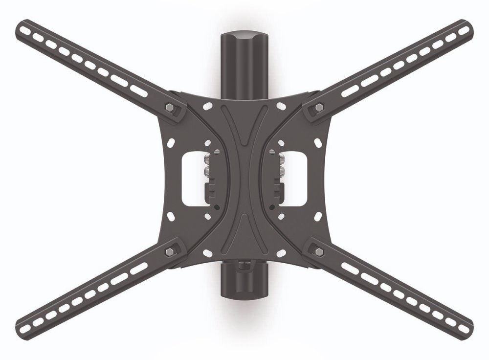 NEDIS nástěnný TV držák/ 13 - 86"/ nosnost 60 kg/ náklon 15°/ otočný 0 - 180°/ Full Motion/ ocel/ černý