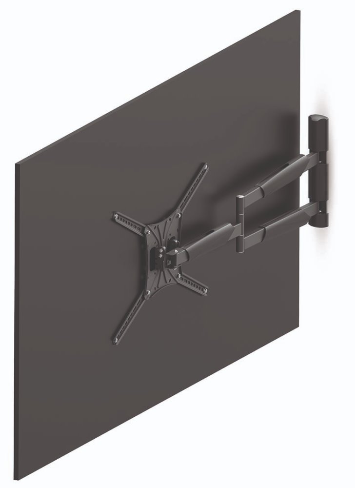NEDIS nástěnný TV držák/ 13 - 86"/ nosnost 60 kg/ náklon 15°/ otočný 0 - 180°/ Full Motion/ ocel/ černý