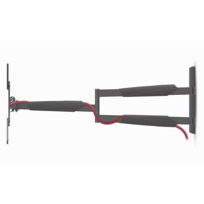 NEDIS nástěnný TV držák/ 13 - 86"/ nosnost 60 kg/ náklon 15°/ otočný 0 - 180°/ Full Motion/ ocel/ černý