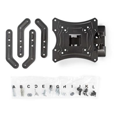 NEDIS nástěnný TV držák/ 23 - 55"/ nosnost 30 kg/ náklon 20°/ otočný 0 - 180°/ Full Motion/ ocel/ černý