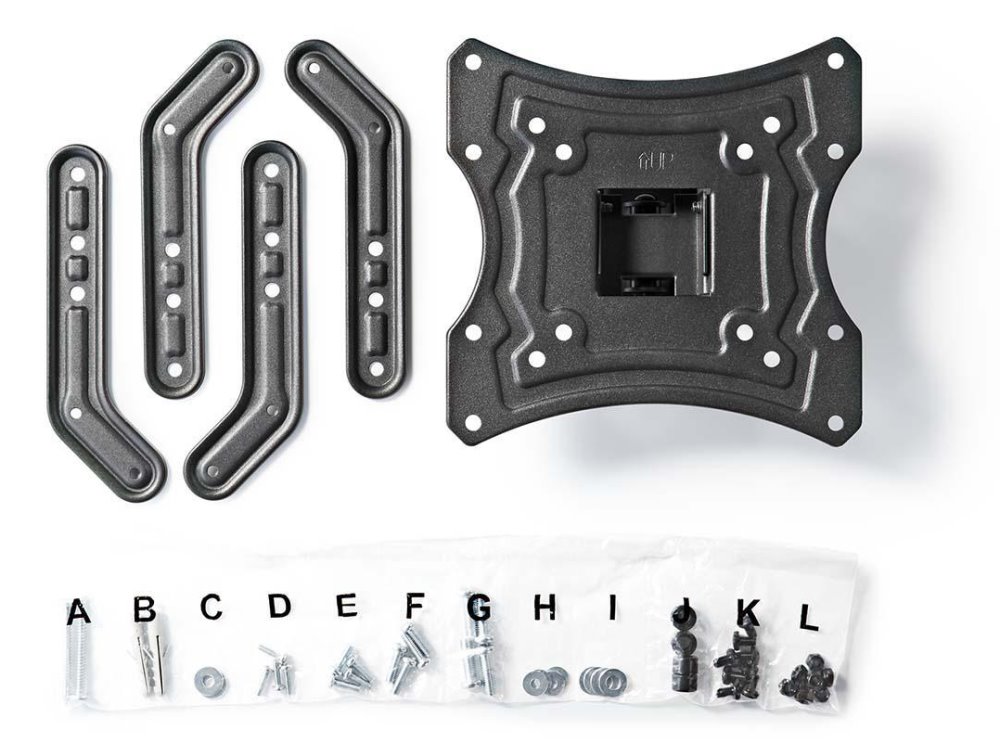 NEDIS nástěnný TV držák/ 23 - 55"/ nosnost 30 kg/ náklon 20°/ otočný 0 - 70°/ Full Motion/ ocel/ černý