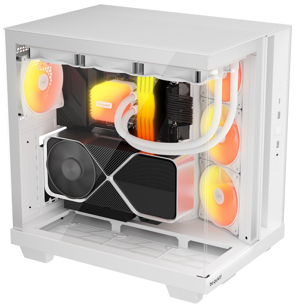 Be quiet! skříň LIGHT BASE 500 LX / MidT / 4x120mm ARGB fans / 2 x USB 3.2 / USB-C / panoramatická / bílá