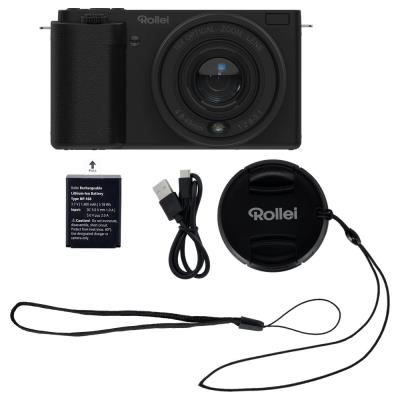 Rollei Compactline 10x Flip Screen/ 64 MPix/ 10x zoom/ Vyklápěcí 2,88 LCD/ 4K video/ Černý
