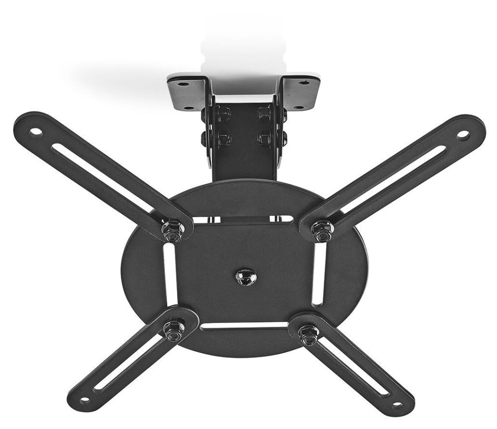 NEDIS stropní držák pro projektor/ Full motion/ nosnost 10 kg/ otáčení 360°/ 4 ramena/ ocel/ černý