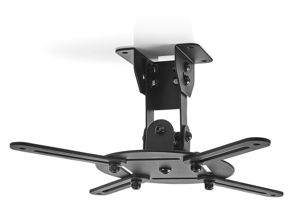 NEDIS stropní držák pro projektor/ Full motion/ nosnost 10 kg/ otáčení 360°/ 4 ramena/ ocel/ černý