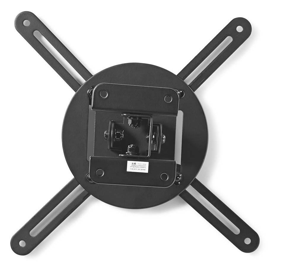 NEDIS stropní držák pro projektor/ Full motion/ nosnost 10 kg/ otáčení 360°/ 4 ramena/ ocel/ černý